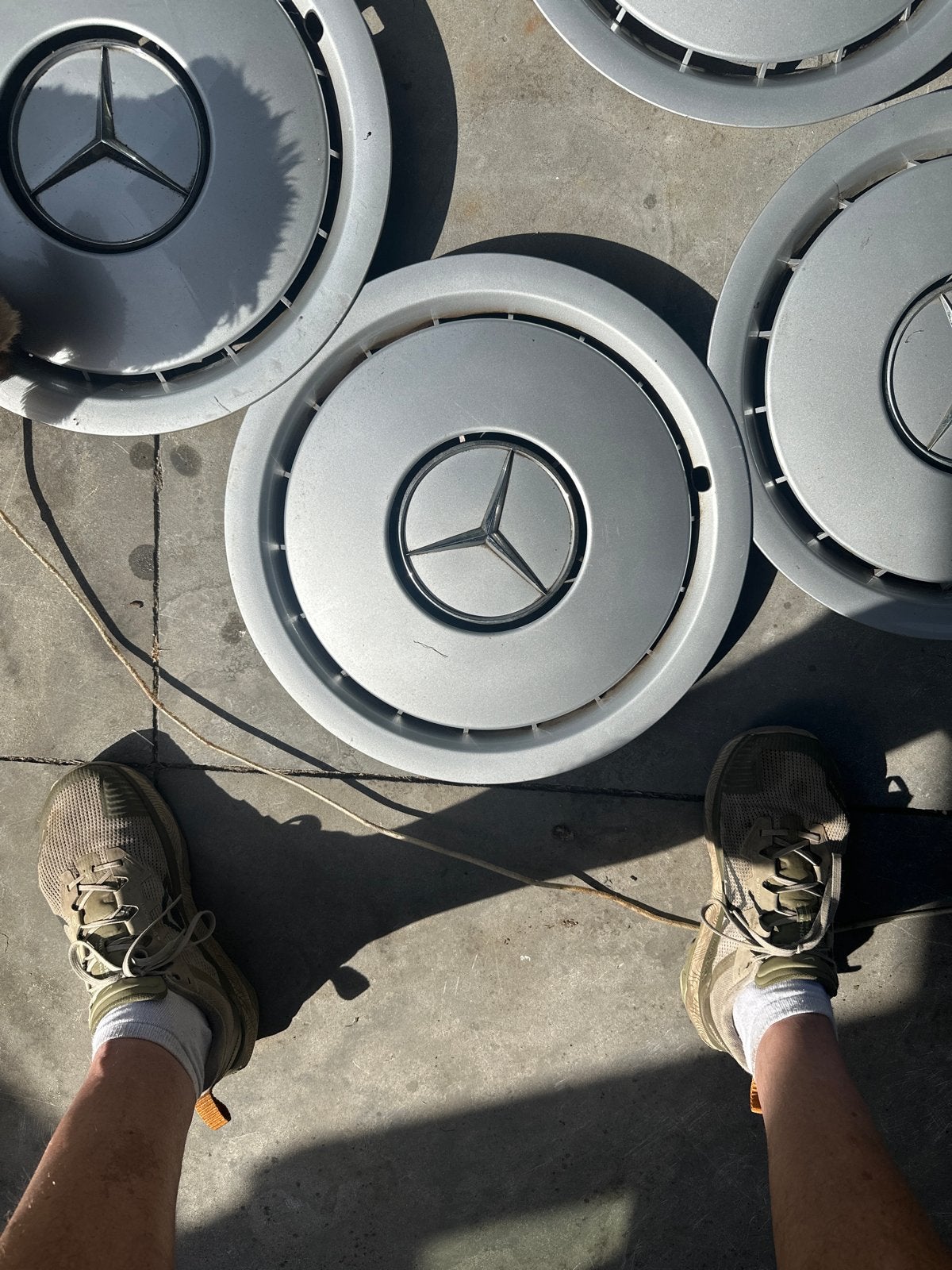 15 inch Mercedes 190/124 wieldoppen, Ophalen of Verzenden, Gebruikt