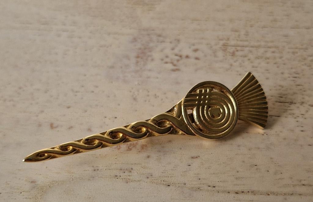 Broche, Ophalen of Verzenden, Gebruikt, Goud, Overige materialen