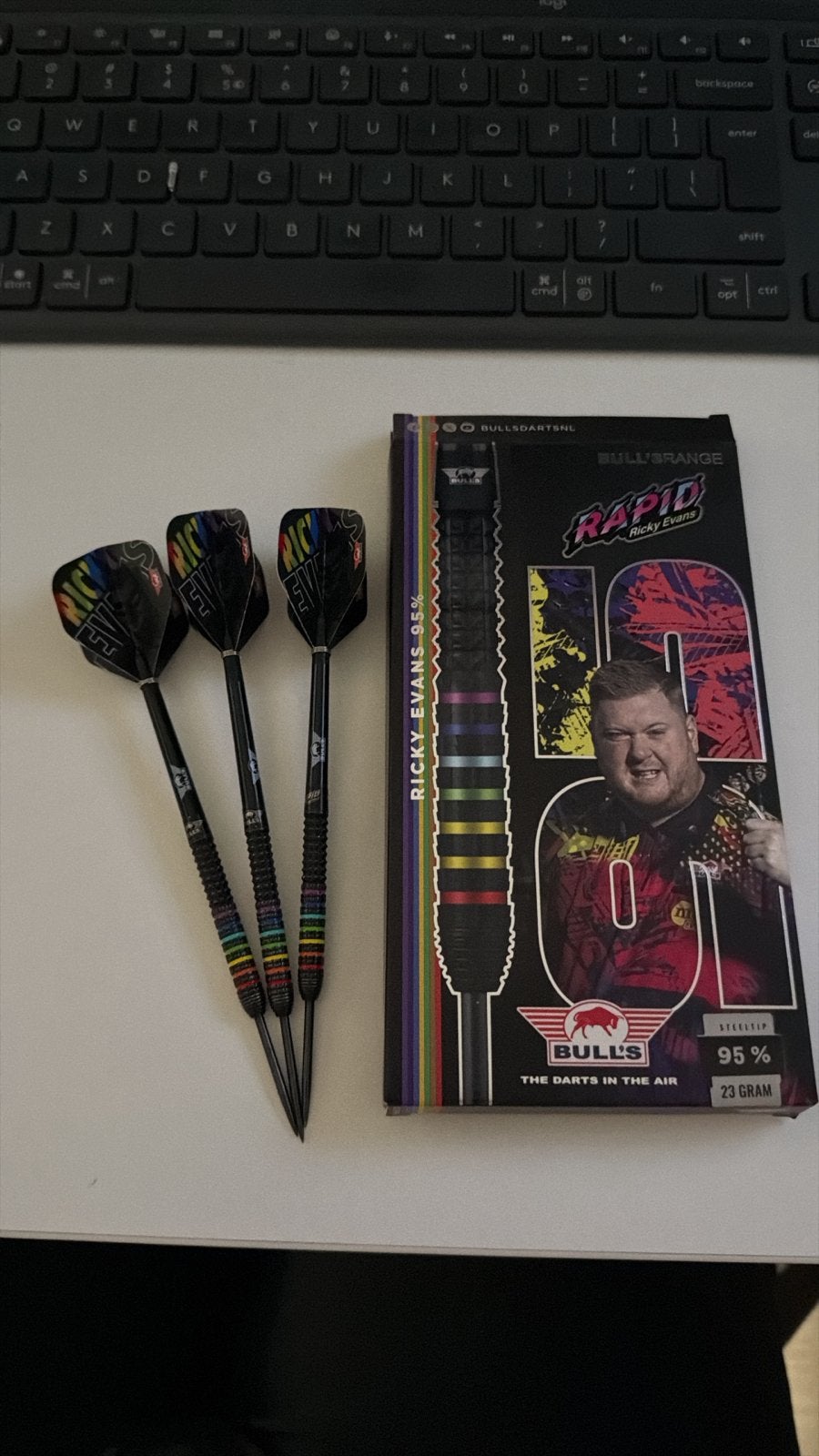 Bulls Ricky Evans 95% Dartpijlen - Zo goed als nieuw, Ophalen of Verzenden, Zo goed als nieuw, Pijlen
