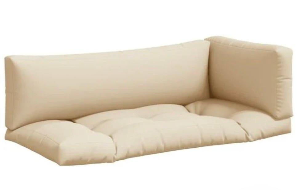 Set beige palletkussens, Tuin en Terras, Tuinmeubel-accessoires, Ophalen, Zo goed als nieuw