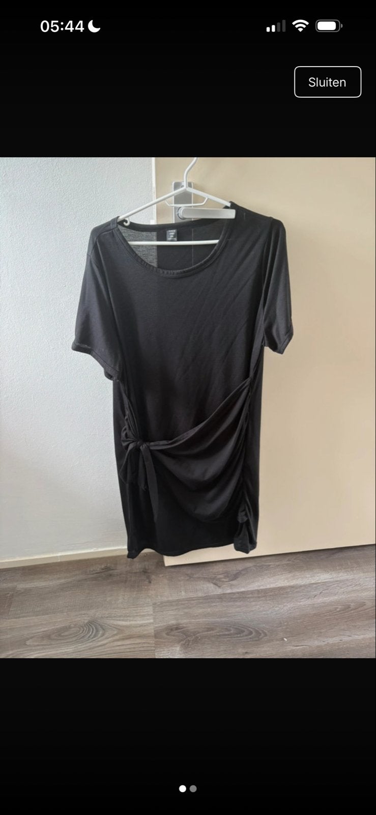 Zwarte Shein Curve jurk met strikdetail, Kleding | Dames, Zwart, Maat 46/48 (XL) of groter, Ophalen of Verzenden, Zo goed als nieuw