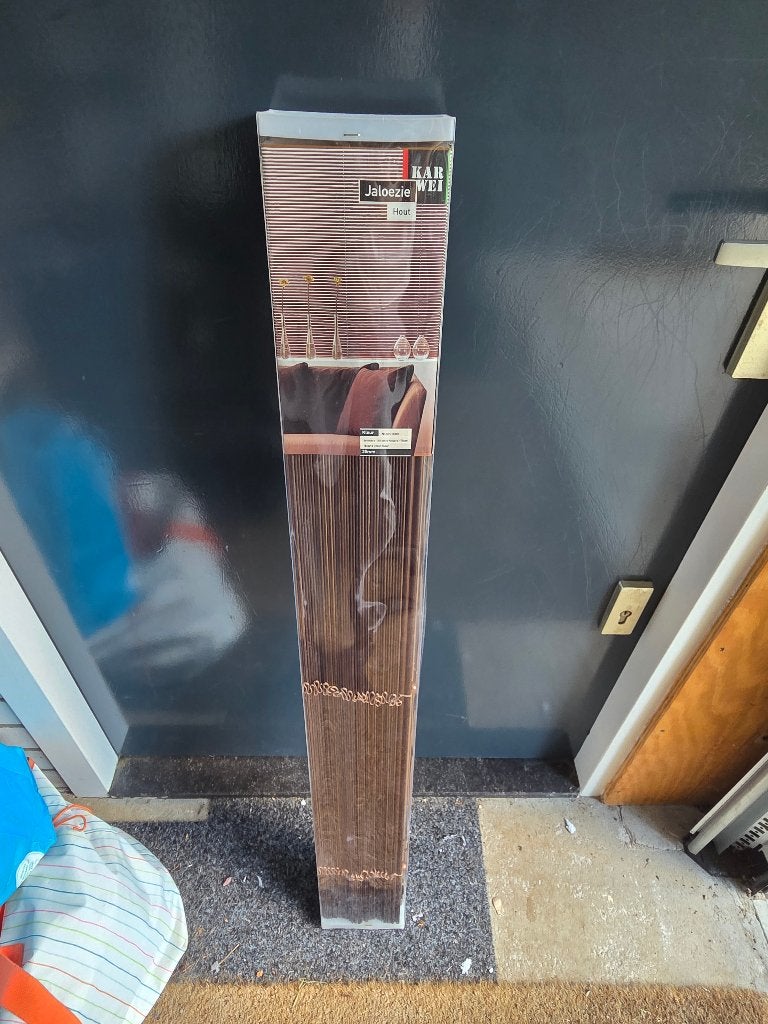 Houten jaloezie Karwei noten, Jaloezie, Bruin, In te korten, Hout