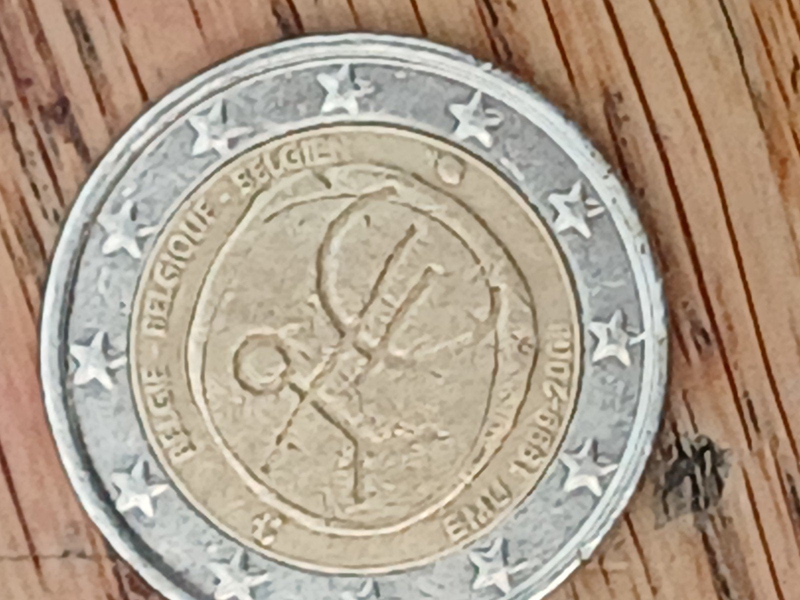 Zeldzame 2 Euro Munt België 2009 met Foutdruk, Ophalen of Verzenden