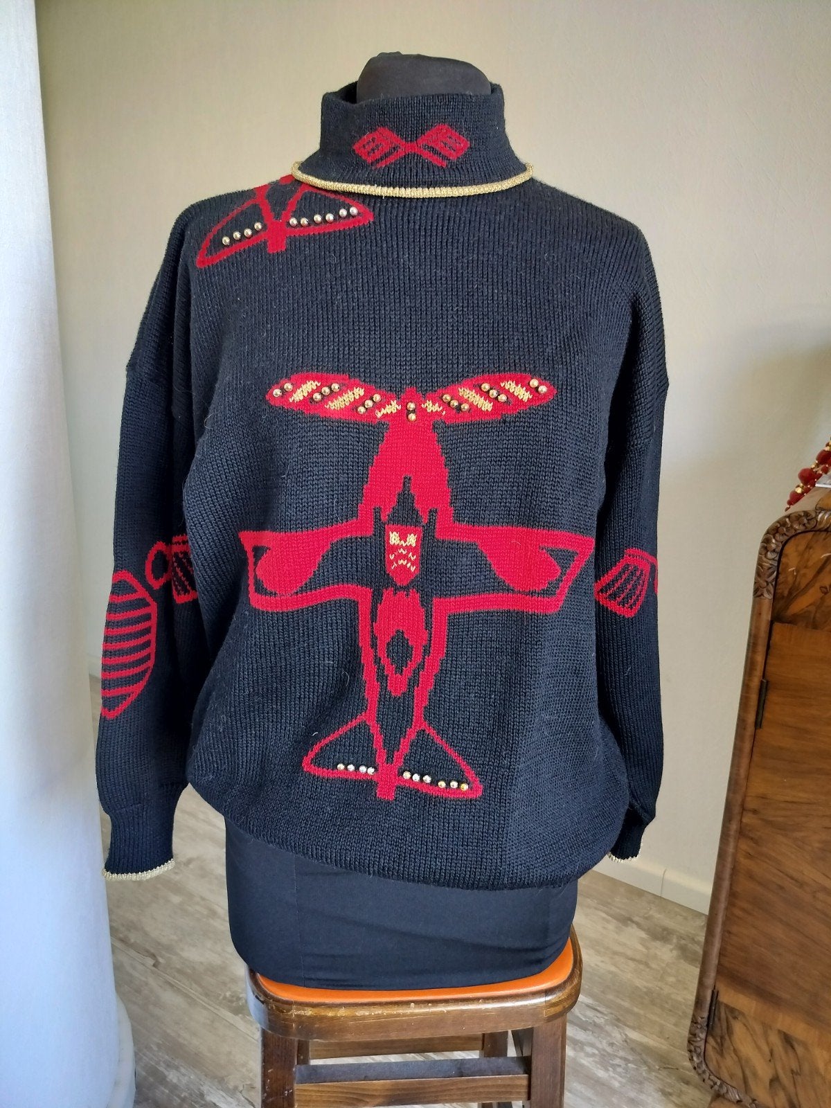 Vintage wollen trui, Kleding | Heren, Truien en Vesten, Ophalen of Verzenden, Zo goed als nieuw, Maat 48/50 (M)