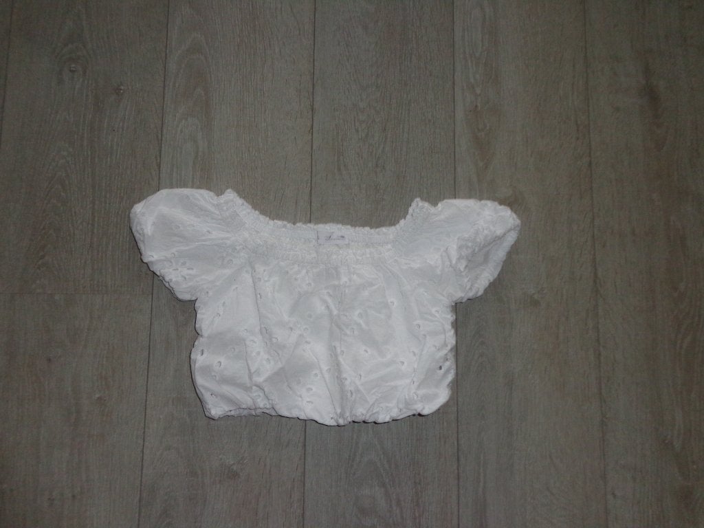 lief wit meisjestopje van Zara, maat 134, Ophalen of Verzenden, Gebruikt, Meisje, Overige typen