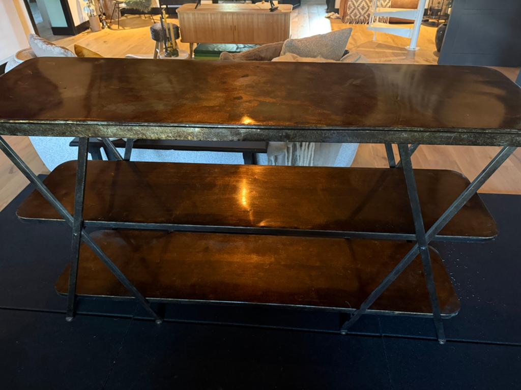PTMD | Dazzle Side Table bruin/zwart, Ophalen, 200 cm of meer, Zo goed als nieuw, 25 tot 50 cm