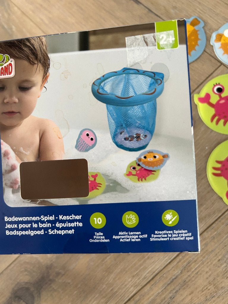 Badspeelgoed Schepnet met Dieren - Playland, Overige merken, Speelgoedset, Ophalen of Verzenden, Zo goed als nieuw