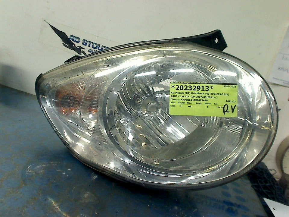 Koplamp Rechts Kia Picanto (BA) (2007-09/2011-04), Info@kia.de, Kia Deutschland GmbH, Gebruikt, Theodor-Heuss-Allee 11, Frankfurt am Main 60486, , Duitsland