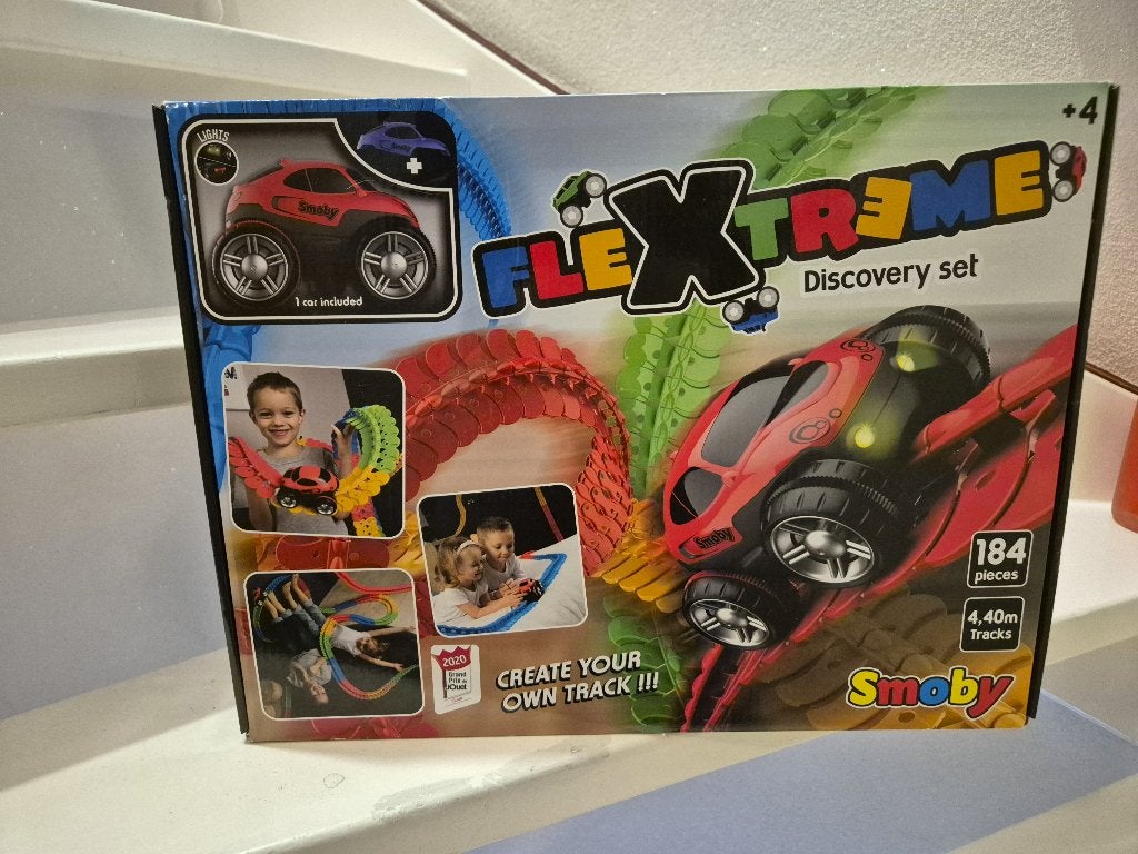 Nieuwe flexibele racebaan 4,4 meter – 184 delen – vanaf 4 j, Ophalen of Verzenden, Nieuw, Elektrisch, Overige merken