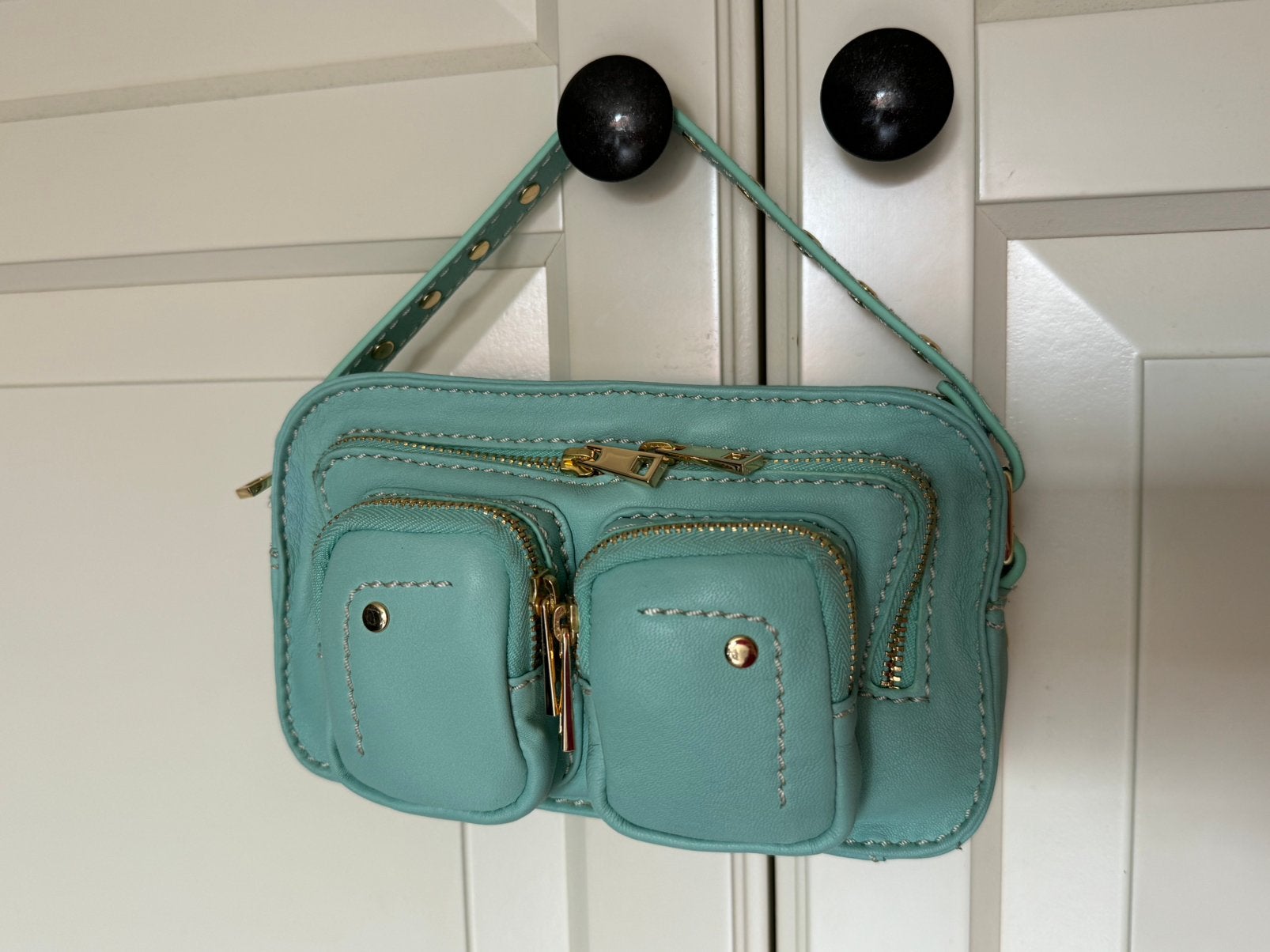Nunoo cozy mint helena tas nieuw, Sieraden, Tassen en Uiterlijk, Tassen | Damestassen, Ophalen of Verzenden, Nieuw, Groen, Schoudertasje