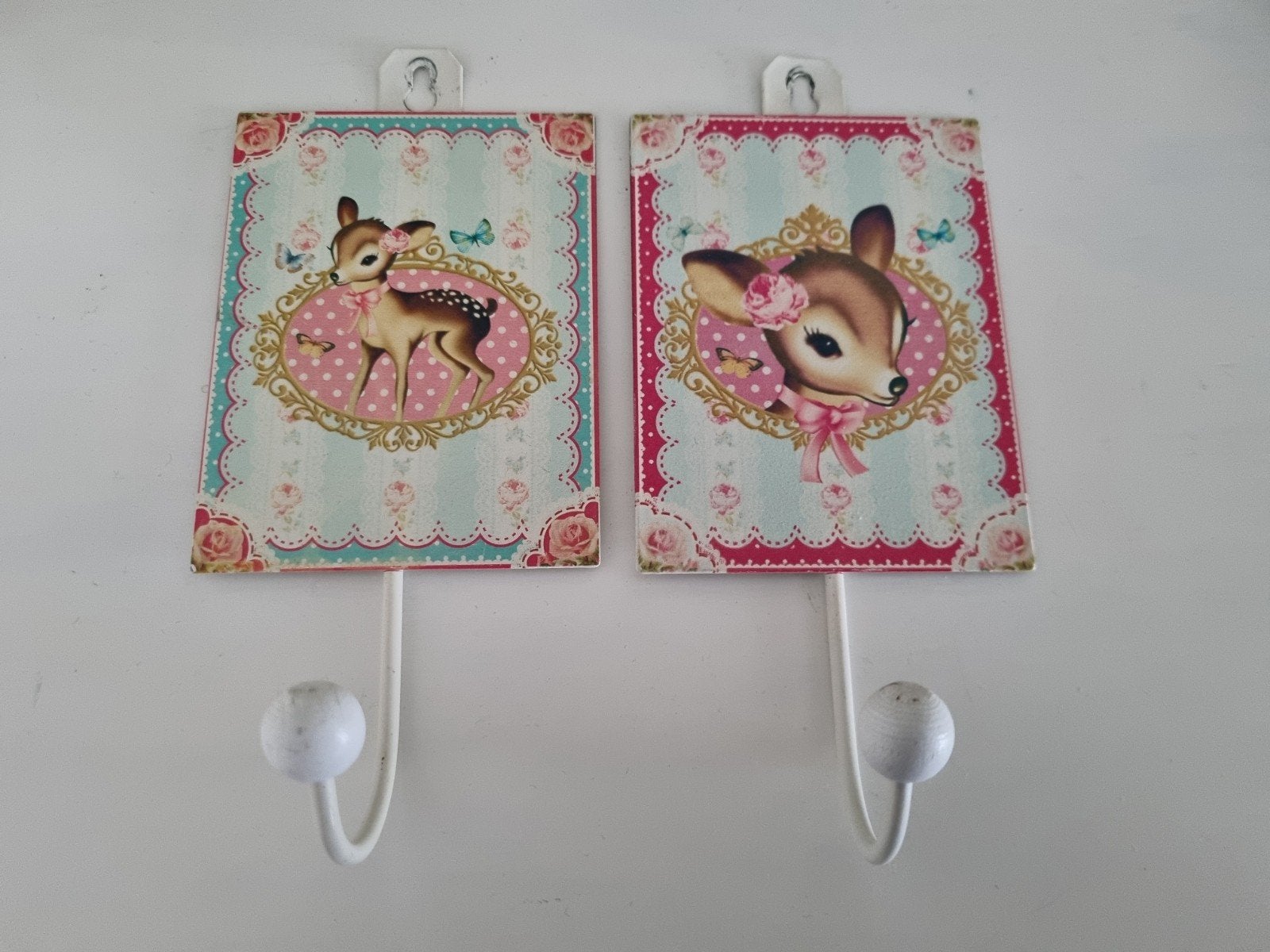 Kapstok haakjes retro vintage look hertje, Kinderen en Baby's, Kinderkamer | Inrichting en Decoratie, Ophalen of Verzenden, Zo goed als nieuw