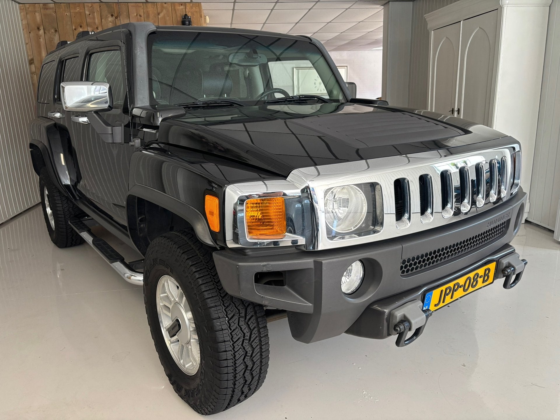Hummer H3 3.5 BENZINE, 38000KM GELOPEN, UNIEK, CRUISE, OPEN, Auto's, Hummer, Gebruikt, Zwart, Bedrijf, Vierwielaandrijving