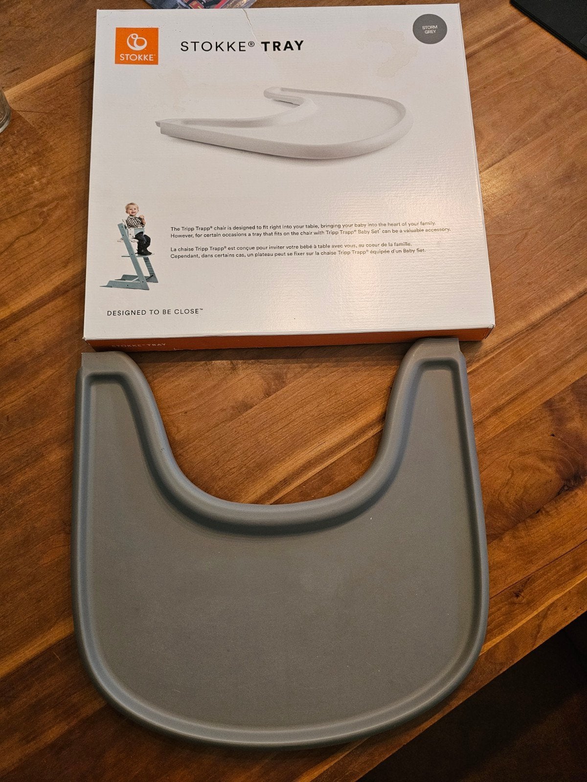 Stokke Tray Storm Grey voor Tripp Trapp kinderstoel, Ophalen of Verzenden, Nieuw, Overige typen, Aanschuifbaar