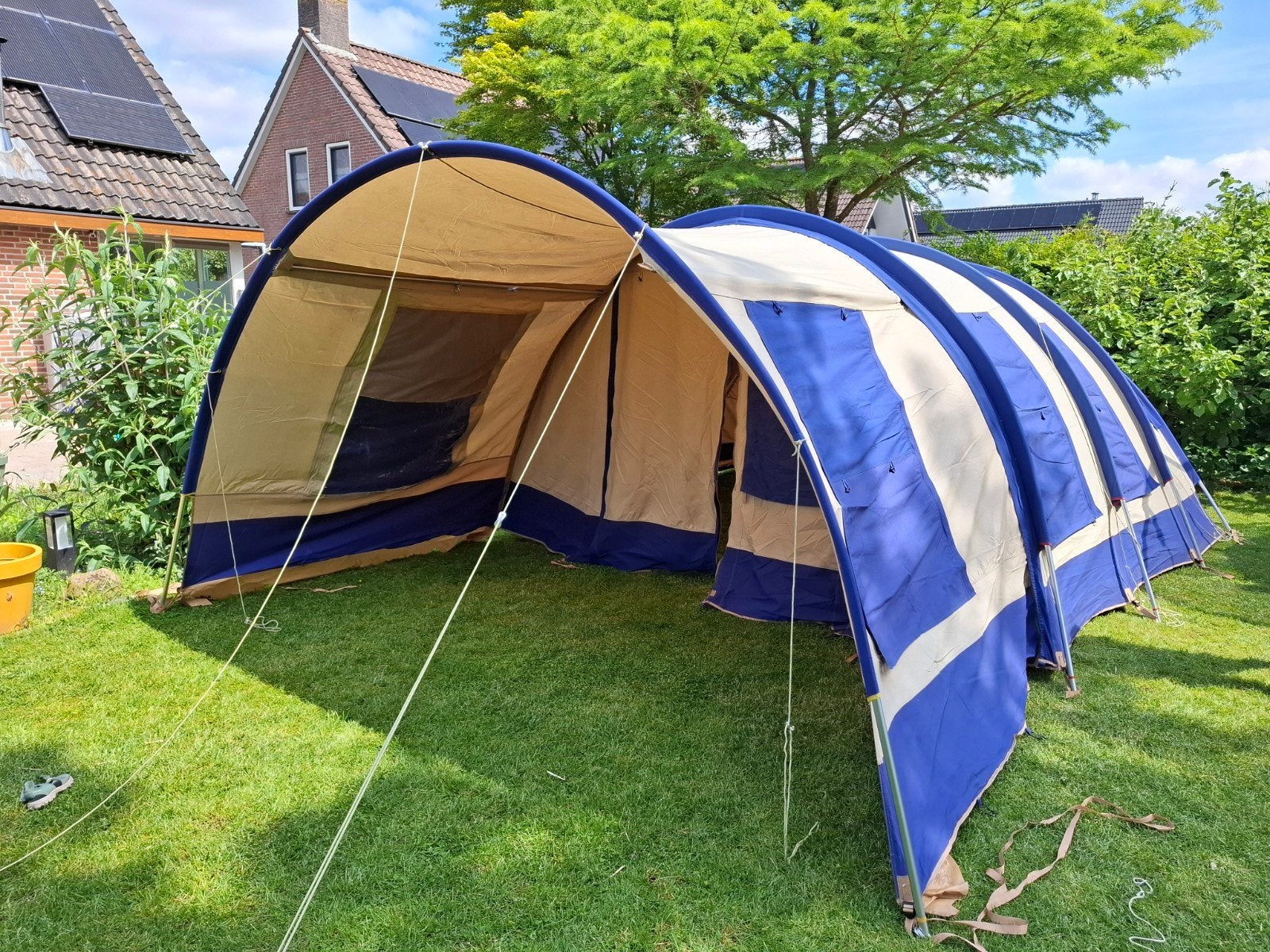 comfortabele De Vrijbuiter Michigan 4 Cotton DLX tent., Caravans en Kamperen, Ophalen, Gebruikt, Tot en met 4