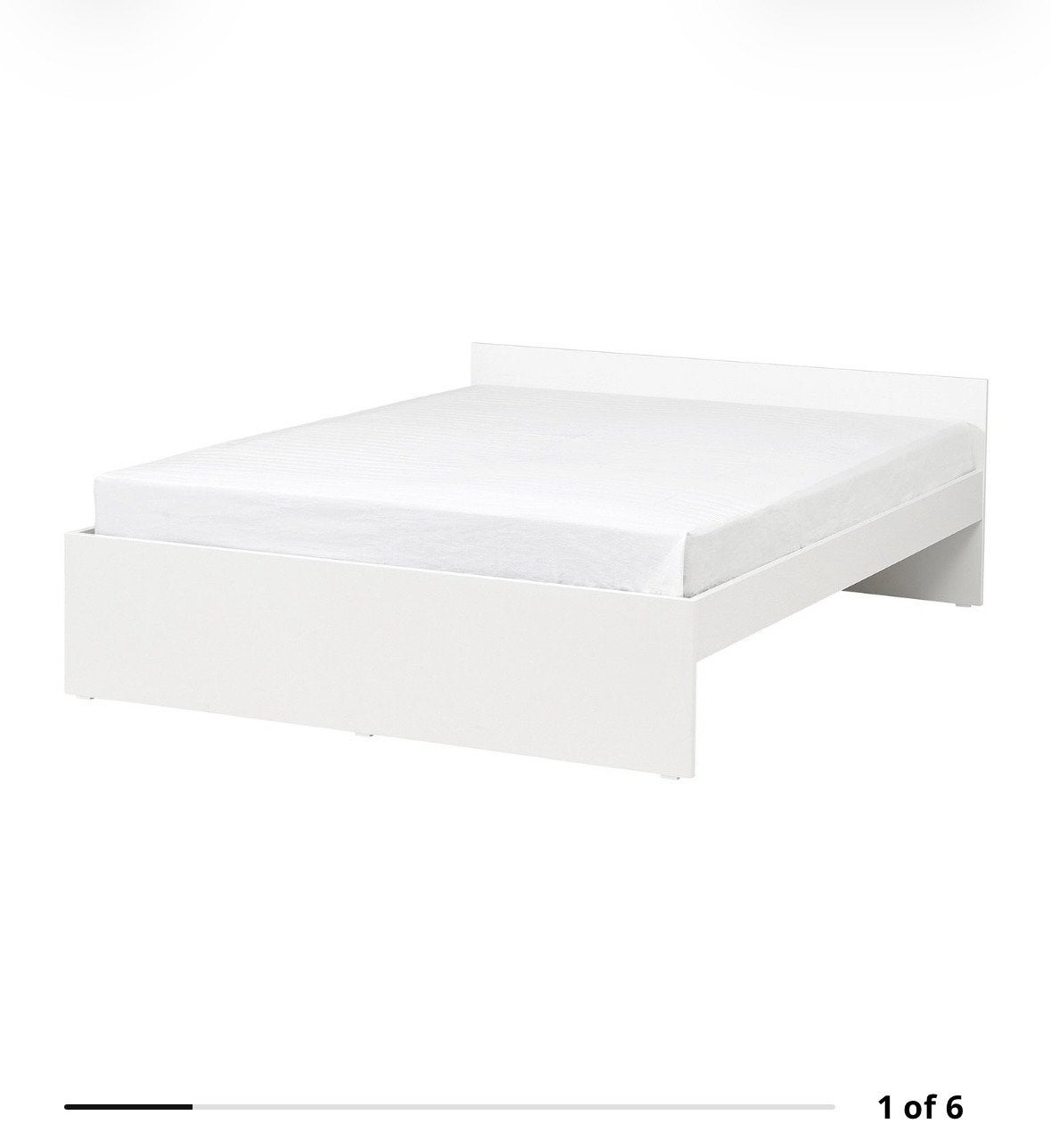 IKEA VIHALS Bedframe 140x200 cm - Zo goed als nieuw, Huis en Inrichting, Slaapkamer | Bedden, Ophalen, Wit, Tweepersoons, 140 cm