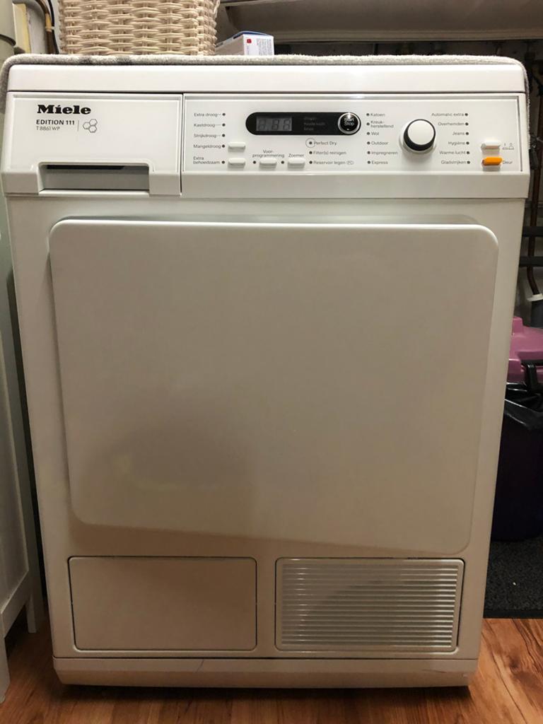Miele T8861WP Edition 111 Warmtepompdroger, Witgoed en Apparatuur, Wasdrogers, Gebruikt, Condens, Voorlader, 8 tot 10 kg, 85 tot 90 cm
