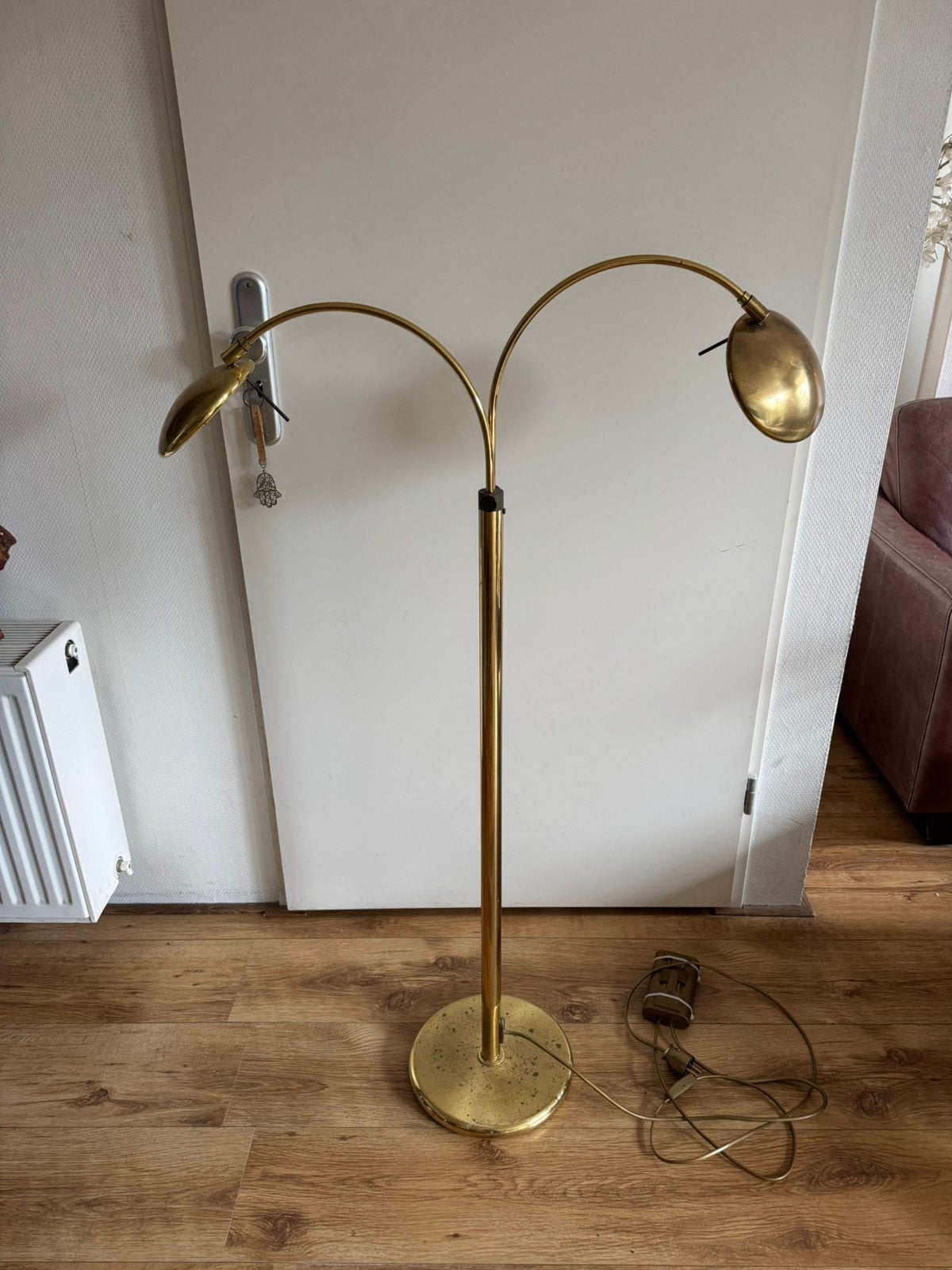 Leeslamp messing antiek, Ophalen of Verzenden, Zo goed als nieuw, 150 tot 200 cm