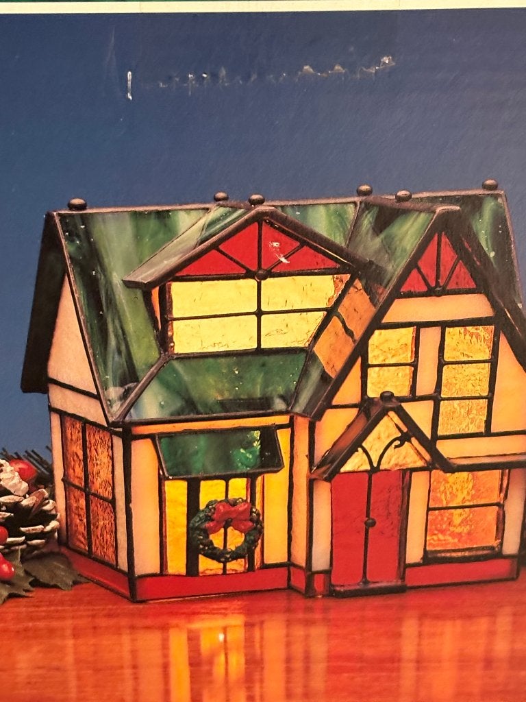 Tiffany tafellamp, Meerkleurig, Overige stijlen, Ophalen of Verzenden, Tiffany lamp