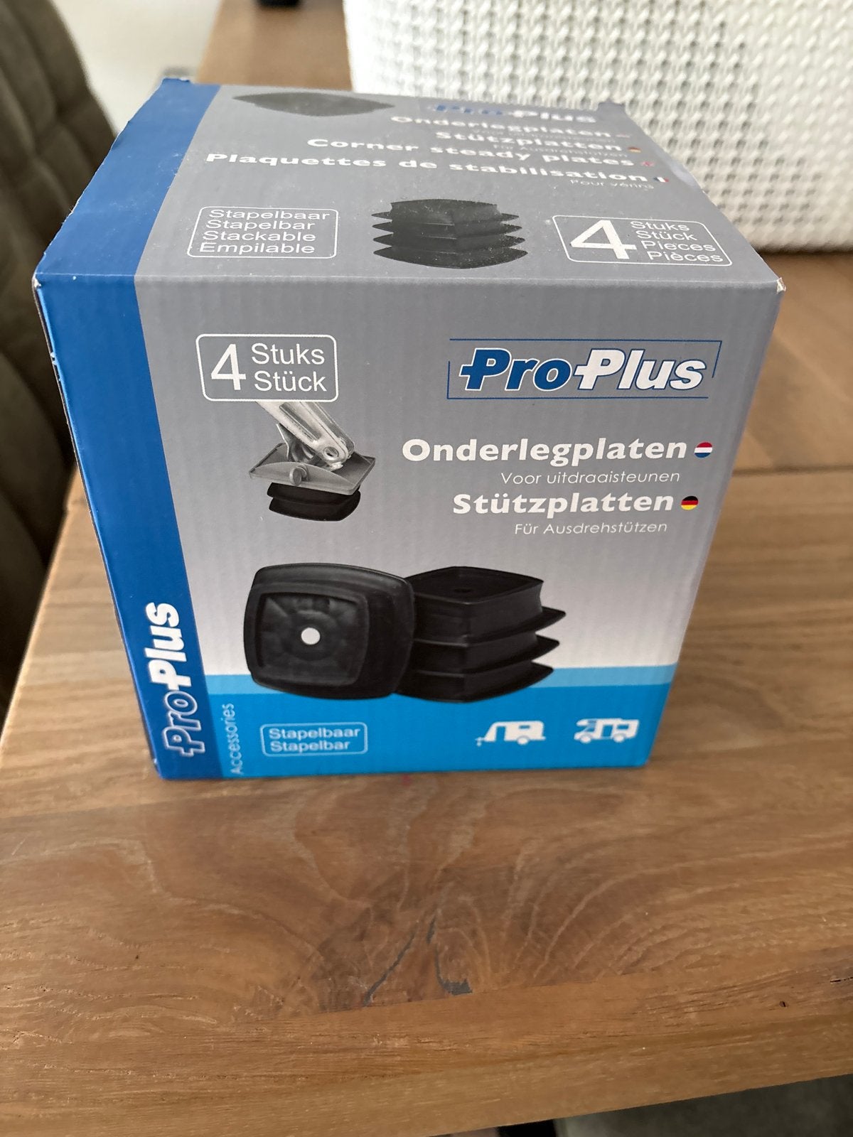 Pro-Plus Onderlegplaten voor uitdraaisteunen (4 stuks), Caravans en Kamperen, Caravan accessoires, Ophalen, Nieuw