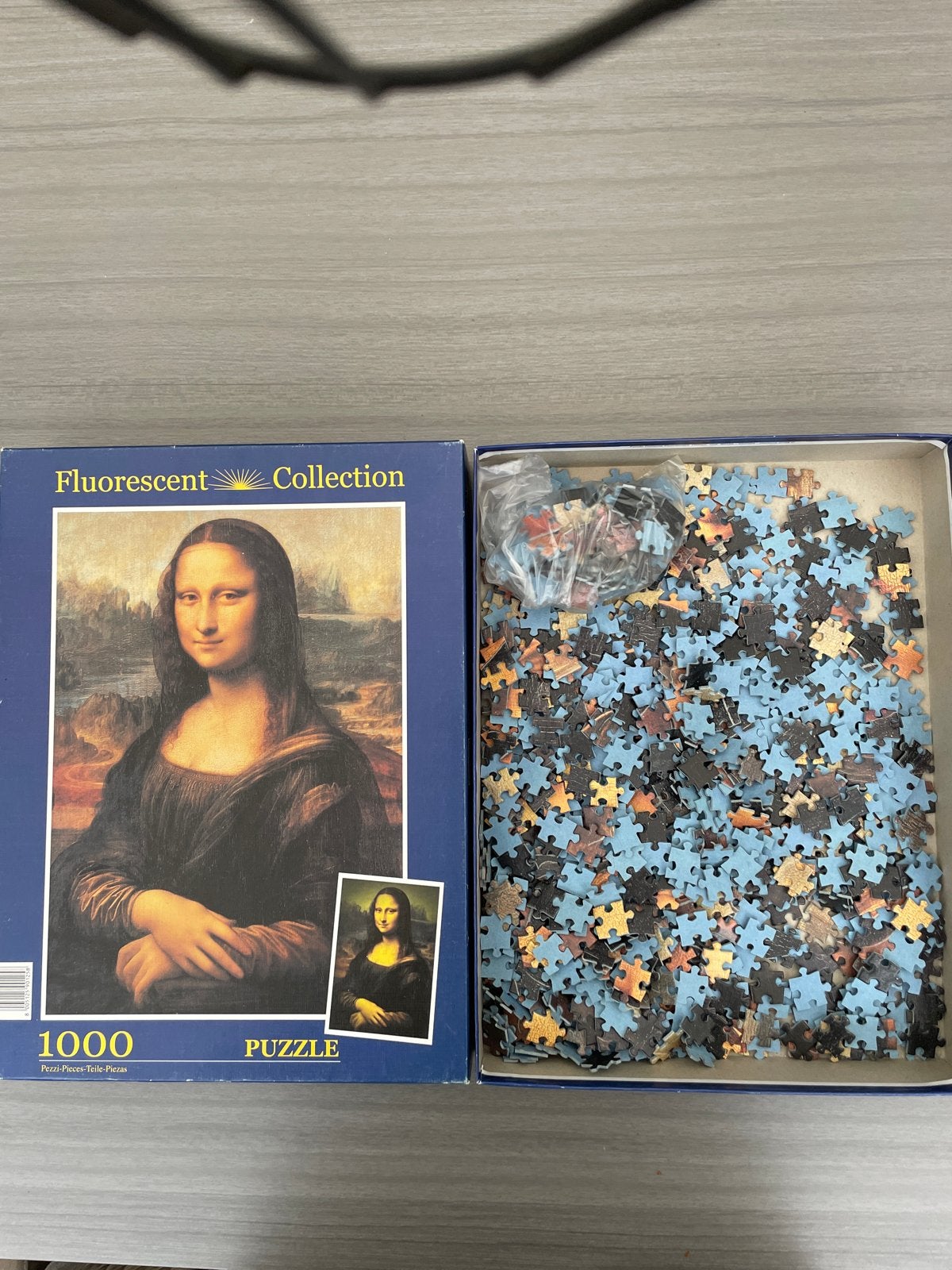 Mona Lisa Legpuzzel 1000 stukjes Fluorescent Collection, Ophalen of Verzenden, 500 t/m 1500 stukjes, Gebruikt, Legpuzzel