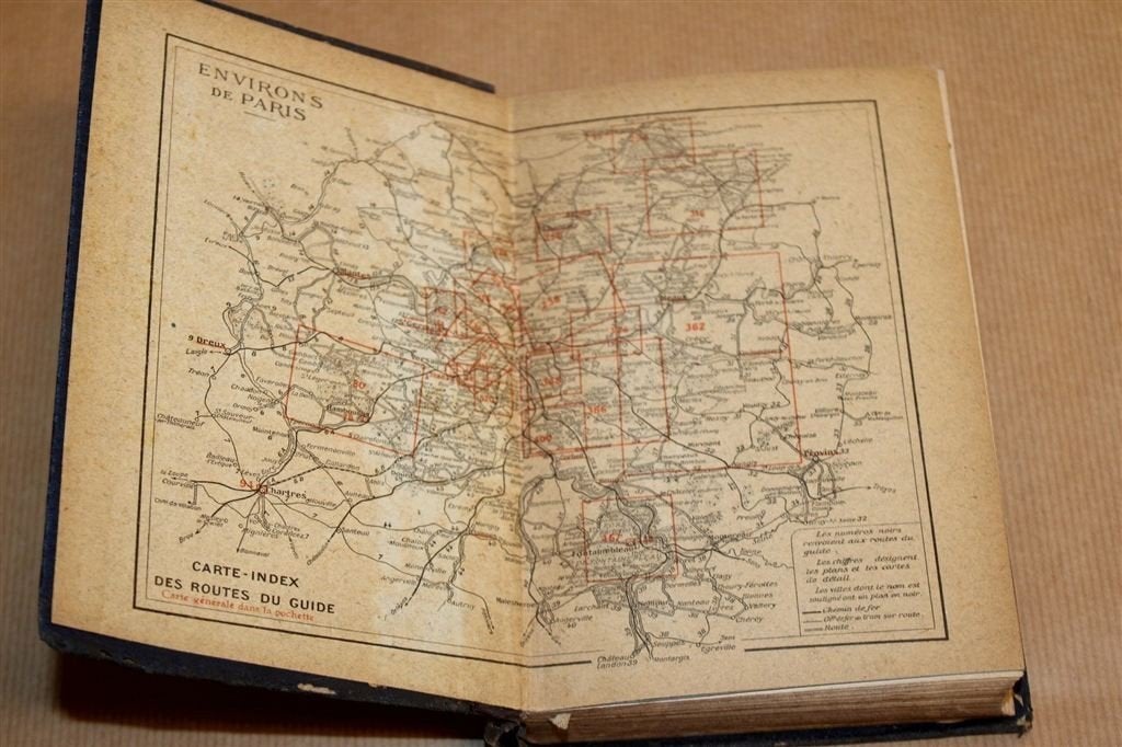 Parijs en Omgeving — Guides Bleus — Antiek 1921 [FR], Boeken, Europa, Ophalen of Verzenden, Reisgids of -boek, Gelezen