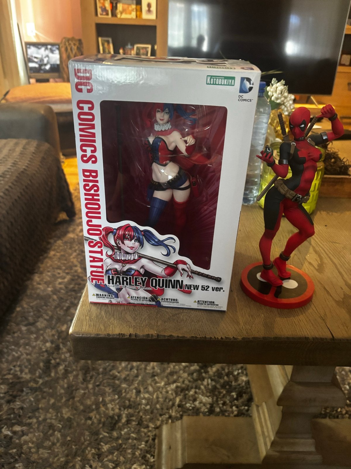 Harley Quinn Bishoujo Statue & Deadpool Figuur, Ophalen of Verzenden, Zo goed als nieuw