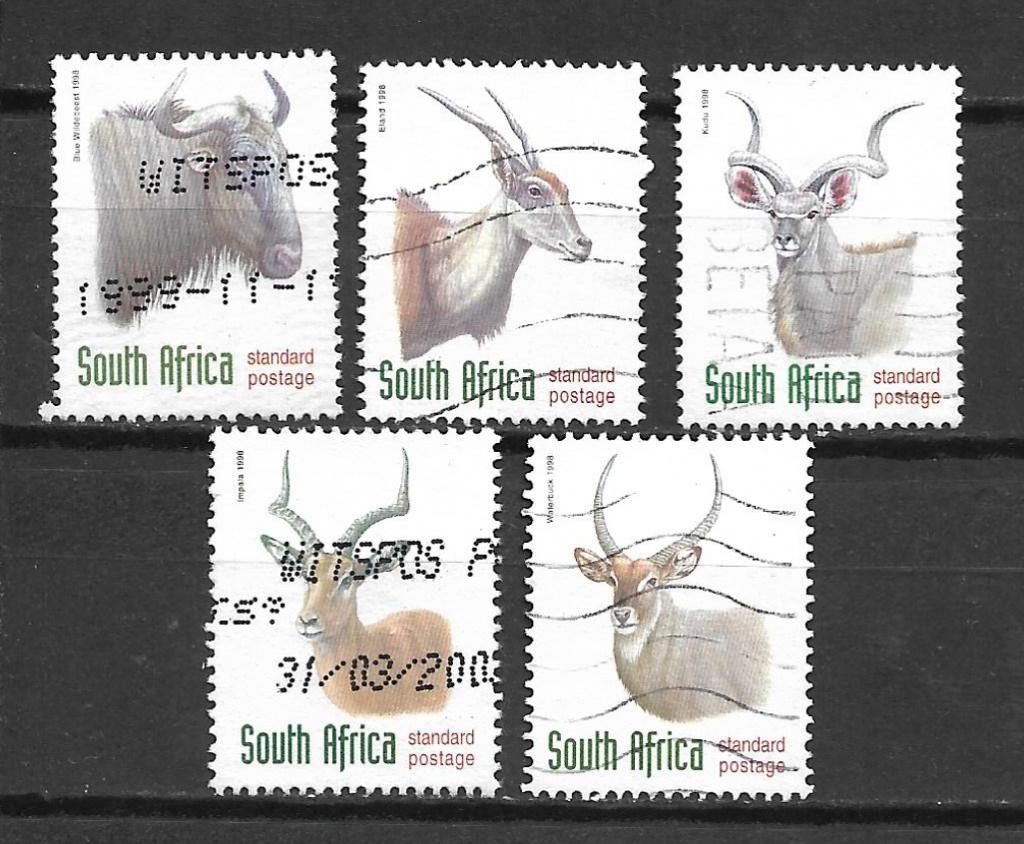 Zuid Afrika 1998 Antelopes coated paper gnoe nyala, Verzenden, Zuid-Afrika, Gestempeld