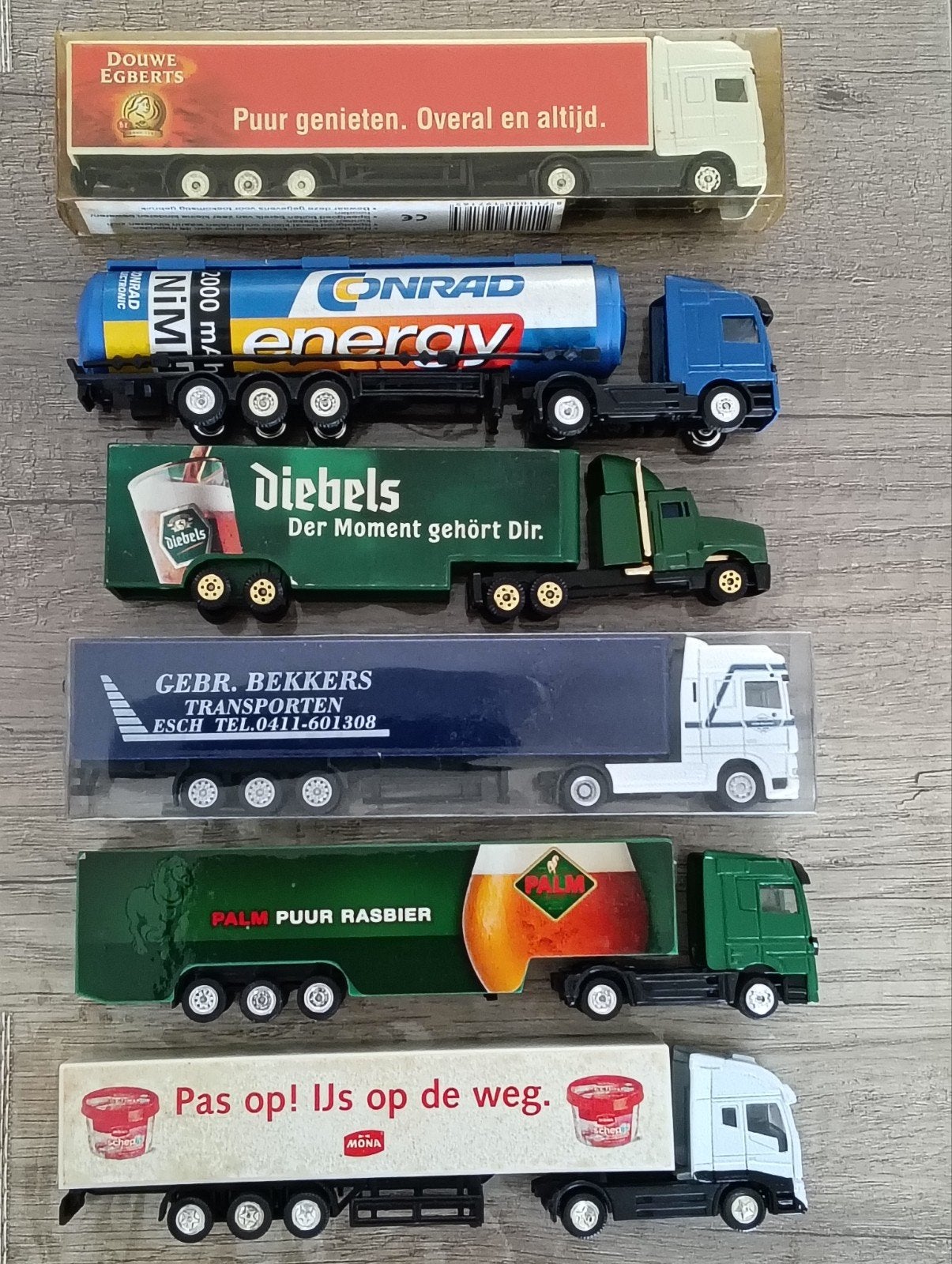 Set van 6 Reclame Vrachtwagens - Diverse Merken, Verzamelen, Ophalen of Verzenden, Gebruikt