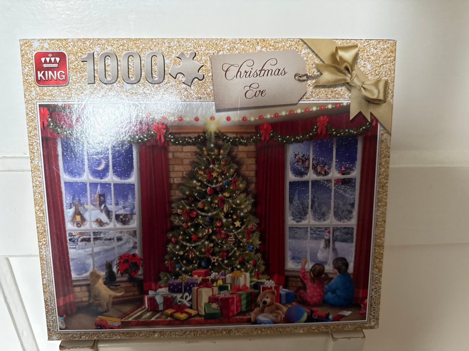 King Legpuzzel 1000 stukjes - Christmas Eve, Ophalen of Verzenden, 500 t/m 1500 stukjes, Zo goed als nieuw, Legpuzzel