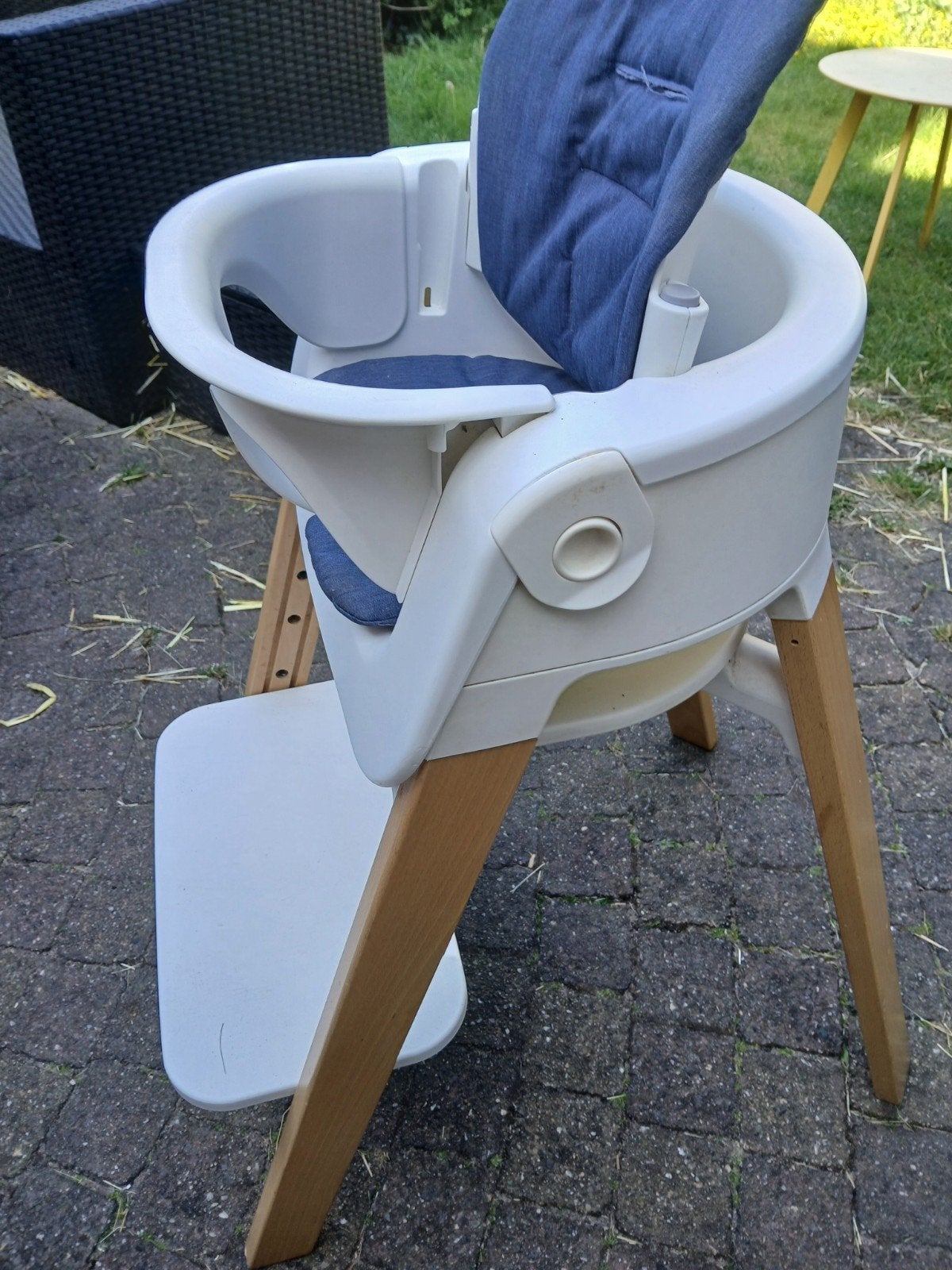 Stokke Steps stoel, inclusief babyzitje/kussentje, Ophalen, Gebruikt, Meegroeistoel