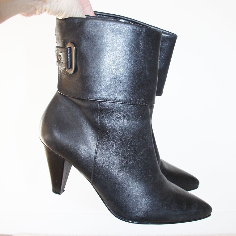 Mooie Gevoerde Leren Van Dalen Laarsjes s15 (Maat 41) € 55,-, Kleding | Dames, Schoenen, Zwart, Lage of Enkellaarzen, Ophalen of Verzenden