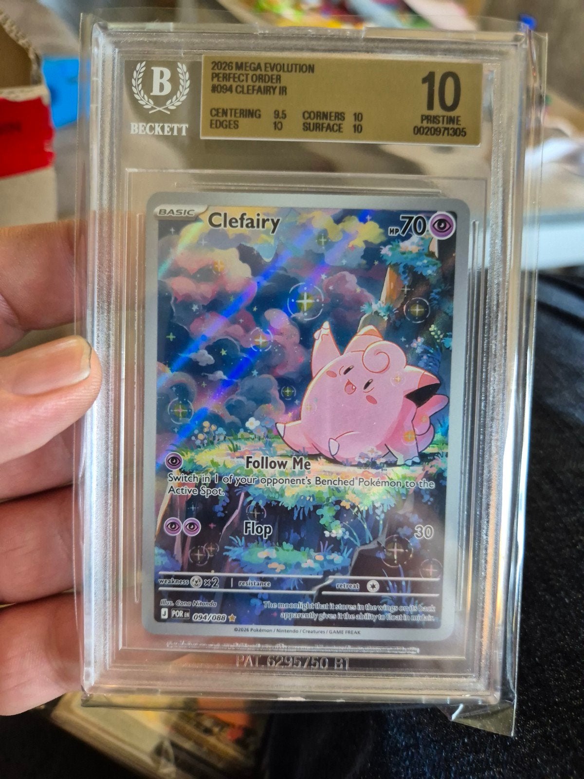 mooie strakke Clefairy becket grading 10 pristine gold, Hobby en Vrije tijd, Ophalen of Verzenden, Nieuw