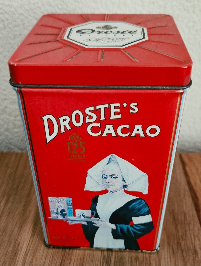 2x Droste's Cacao 125 Jr Jubileumblik '88 meer Cacao blikken, Ophalen of Verzenden, Zo goed als nieuw, Overige, Droste