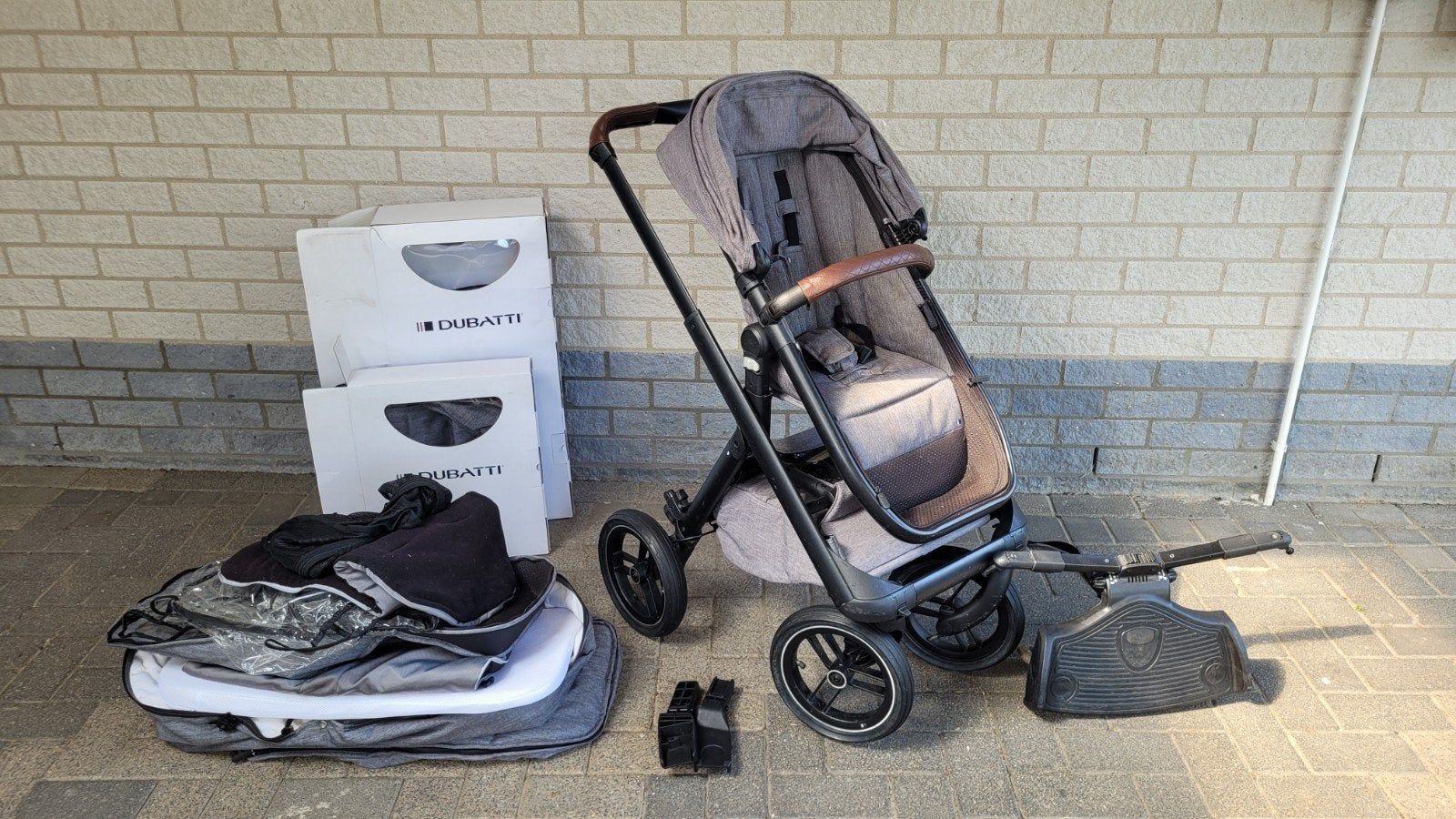 Dubatti One kinderwagen met veel accessoires, Gebruikt, Luchtbanden, Combiwagen, Ophalen