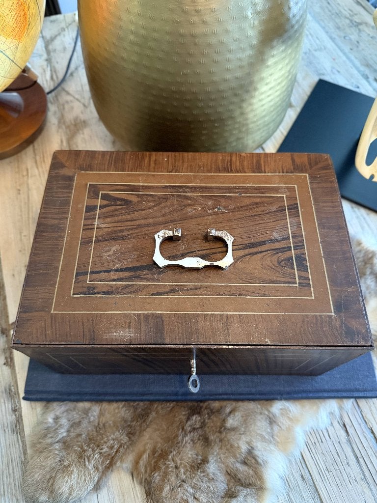 Beaumont vintage Jaren '20 Geldkistje / Kluisje met Sleutel, Ophalen of Verzenden