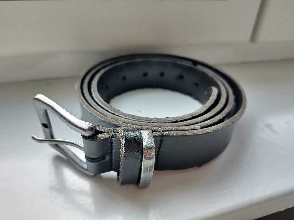 zwarte riem heren C&A, Verzenden, Riem of Ceintuur, Gedragen, Echt leder