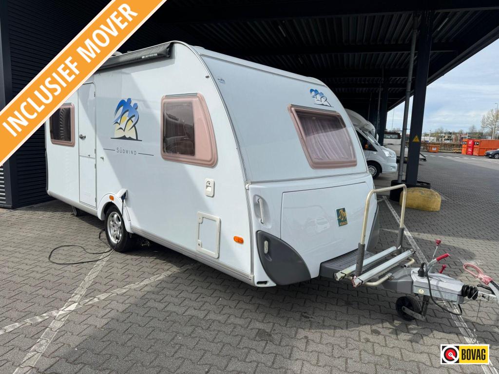 Knaus Sudwind 450 FU incl Mover & luifel, Caravans en Kamperen, Rondzit, Schokbreker, Bedrijf, Overige typen