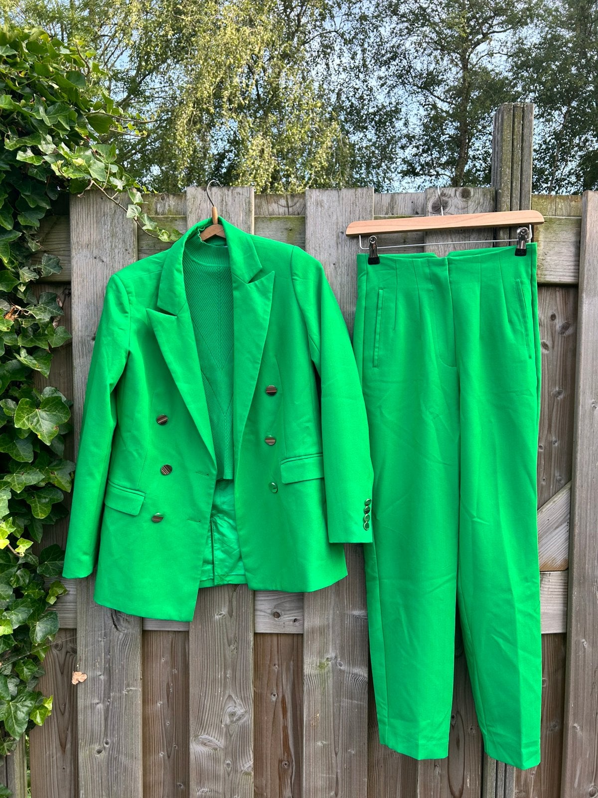 Costes Studio 3-delig pak: blazer, pantalon & rib top XS, Ophalen, Kostuum of Pak, Zo goed als nieuw, Maat 34 (XS) of kleiner