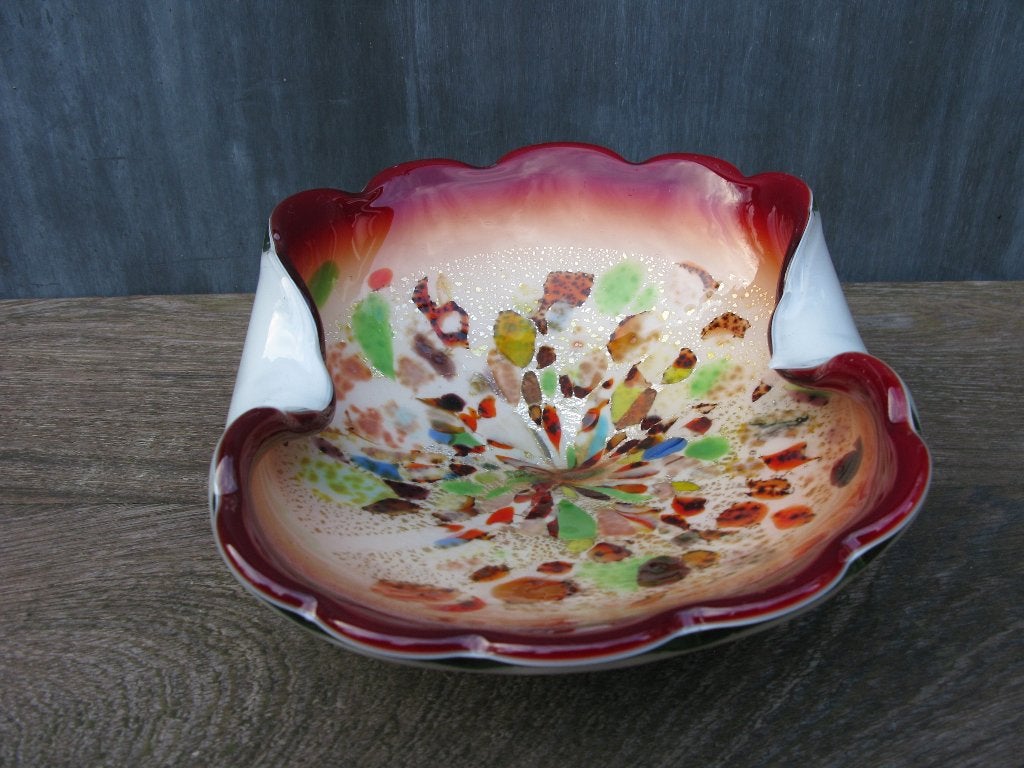 MURANO SCHAAL "TUTTI FRUTTI" MILLEFIORI, Ophalen of Verzenden