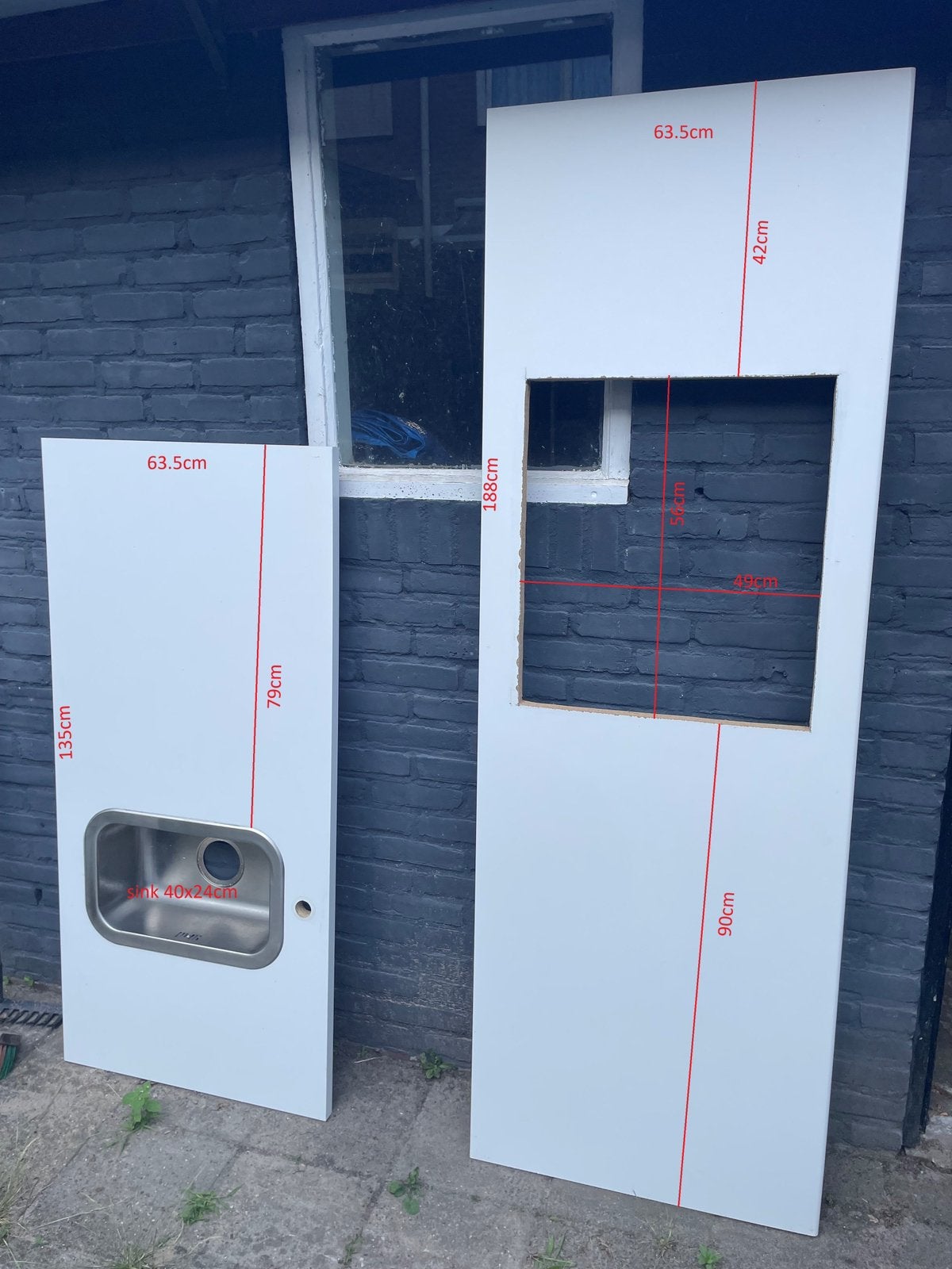 Ikea kitchen countertop including sink, Huis en Inrichting, Keuken | Keukenbenodigdheden, Zo goed als nieuw, Ophalen