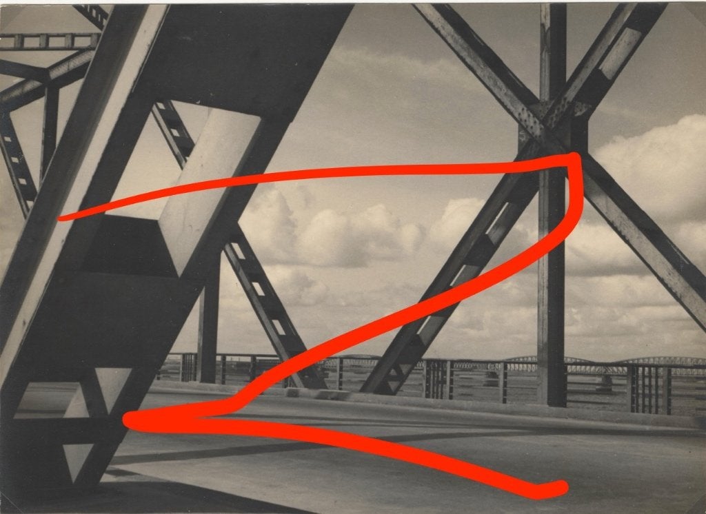 Foto Autobrug over Hollands Diep bij Moerdijk, Gebruikt, Foto, Ophalen of Verzenden, Voor 1940