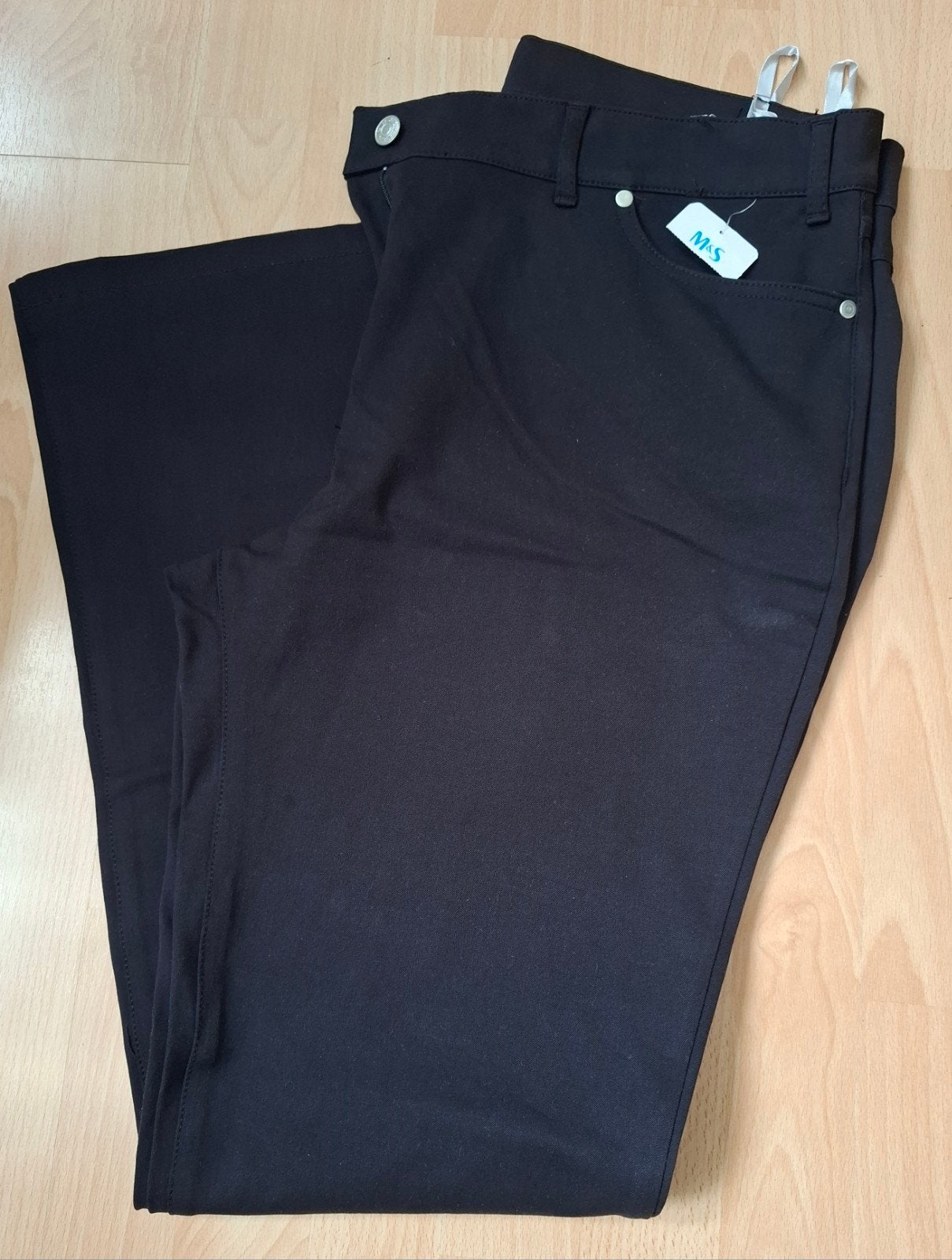 ZWARTE DAMES PANTALON - M&S BEST BASICS MT 44 NIEUW ✅, Zwart, Maat 42/44 (L), Nieuw, M&S Best Basics