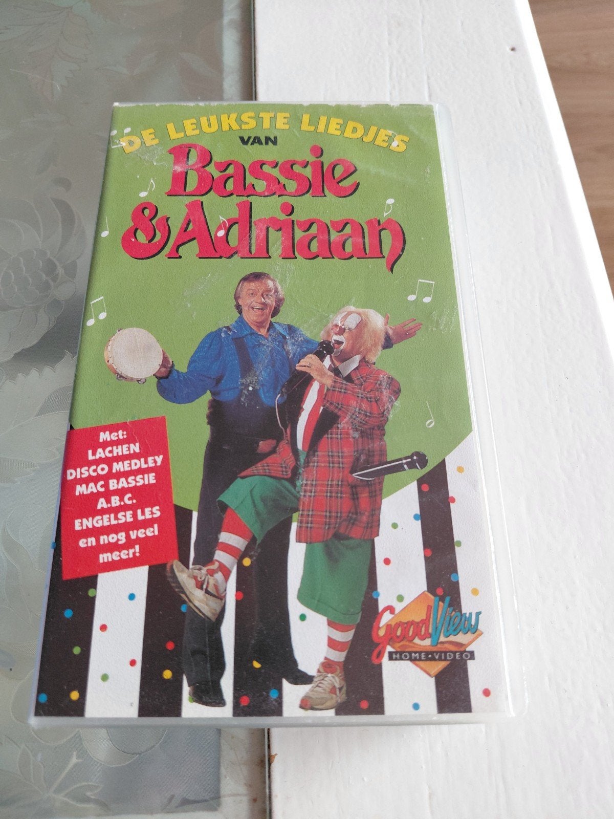 De Leukste Liedjes van Bassie en Adriaan videoband., Ophalen of Verzenden, Gebruikt, Kinderprogramma of -film, VHS