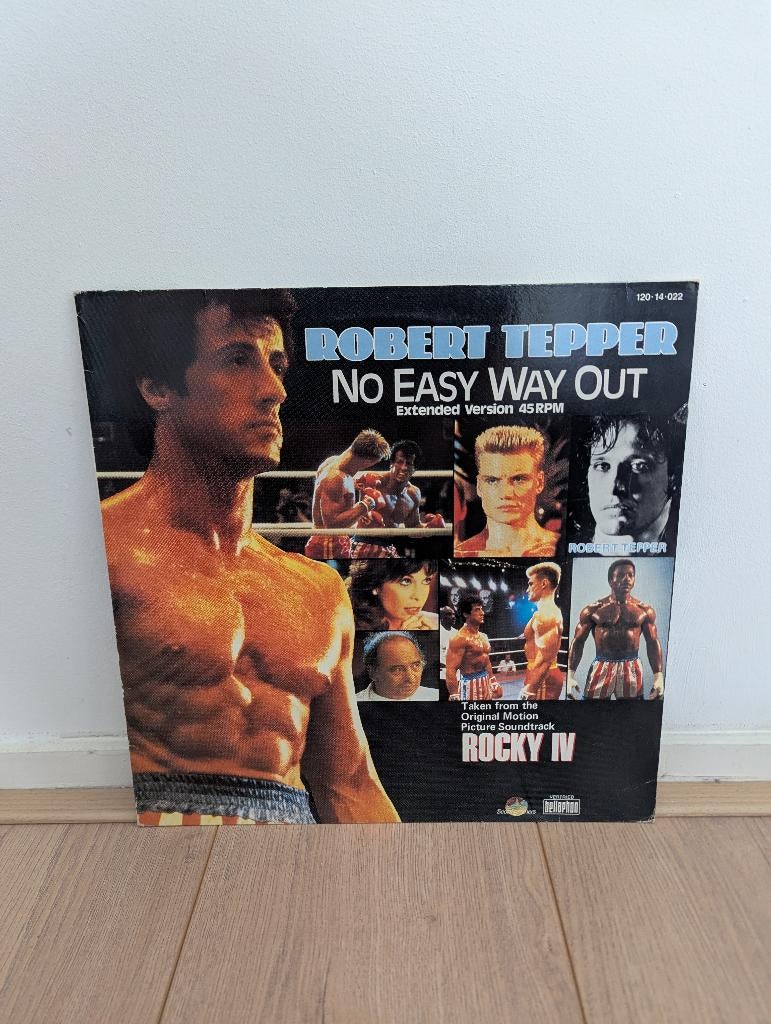 Robert Tepper - No Easy Way Out  (Rocky IV) (12 inch, maxi), Gebruikt, Maxi-single, Ophalen of Verzenden, Pop
