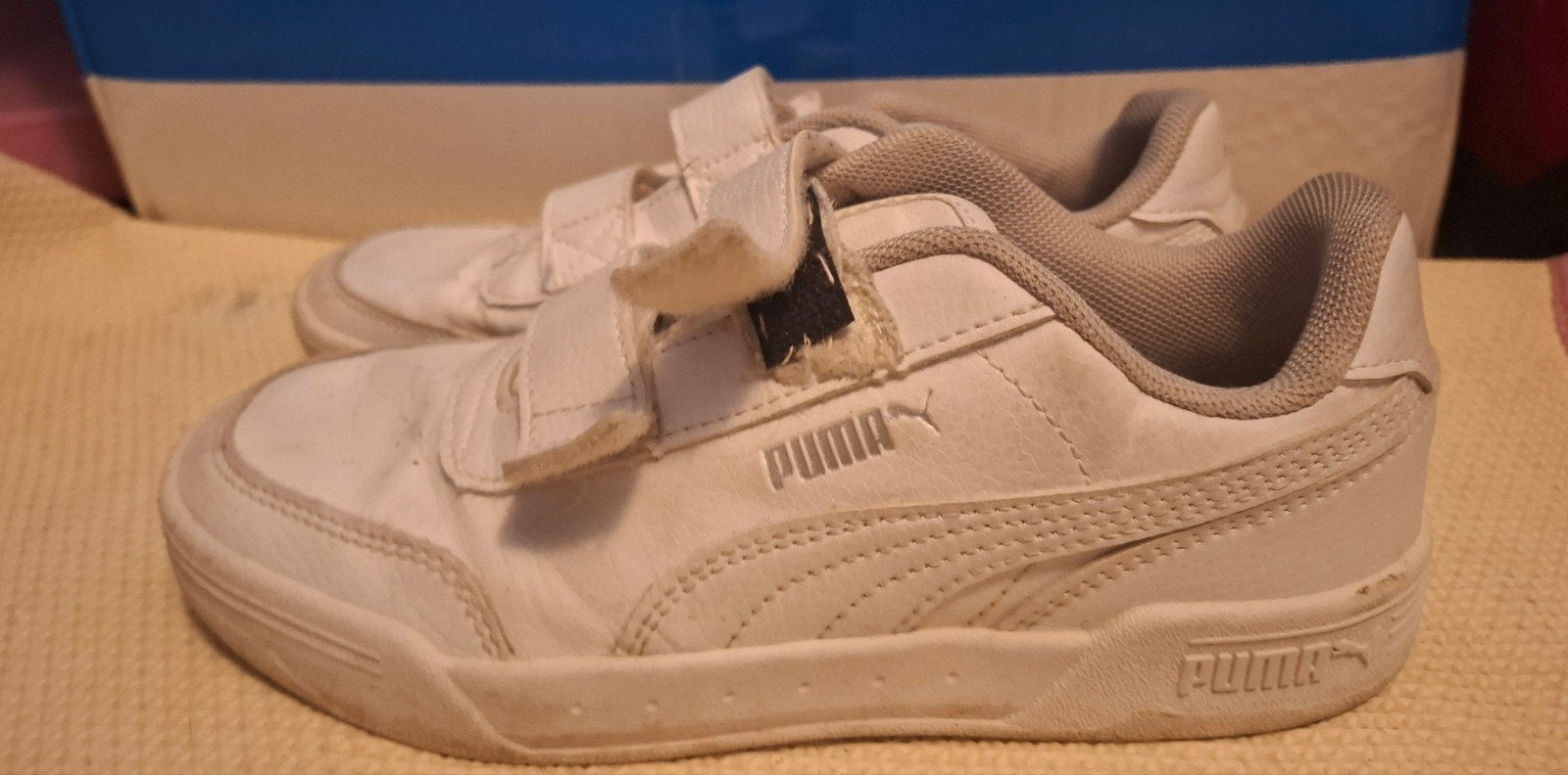 Witte Puma sneakers maat 34, Ophalen, Gebruikt, Puma, Jongen of Meisje