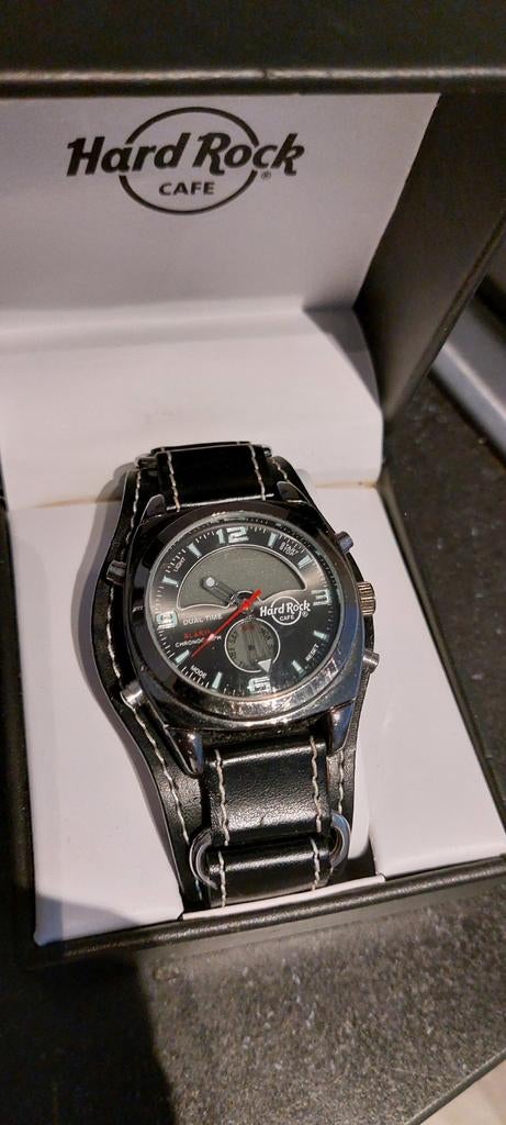Hard Rock Cafe horloge - Compleet in doos, Overige merken, Leer, Staal, Polshorloge