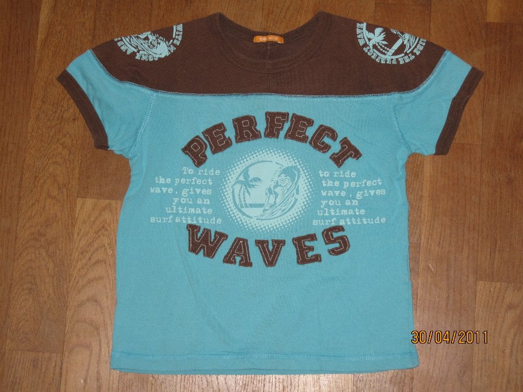 Hema shirt Perfect Waves maat 110/116, Gebruikt, Ophalen of Verzenden, Shirt of Longsleeve, Hema