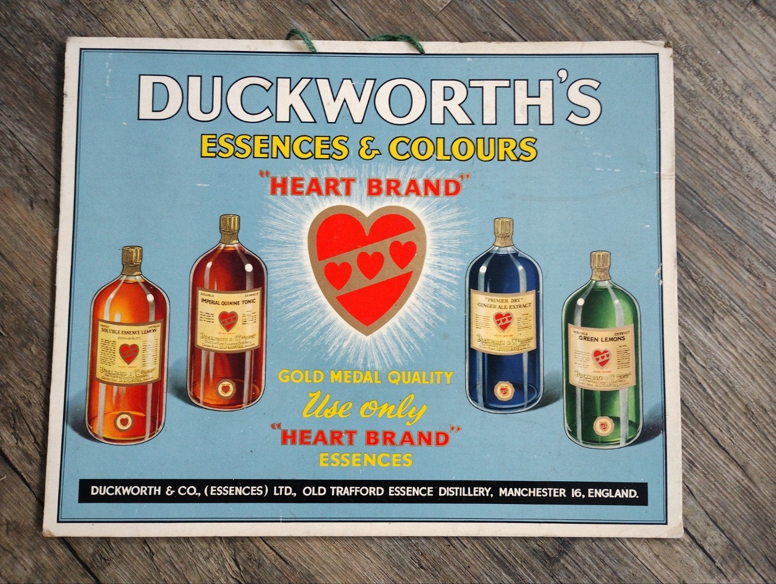 Vintage DuckWorth's reclamebord, Ophalen of Verzenden, Gebruikt, Reclamebord