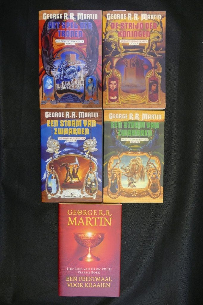 Een lied van ijs en vuur deel 1 t/m 4, Boeken, Verzenden, Zo goed als nieuw, George R.R. Martin
