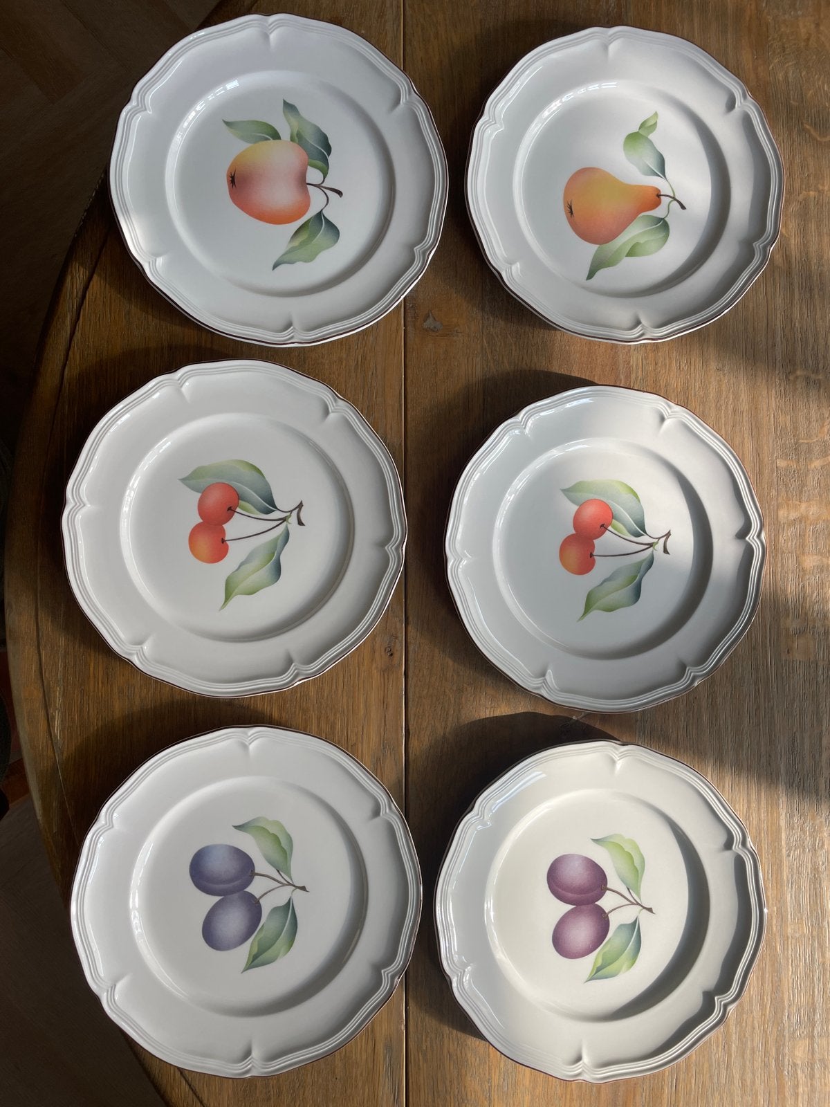 Villeroy & Boch Frutta borden - set van 6, Klassiek, Villeroy & Boch, Ophalen of Verzenden, Zo goed als nieuw